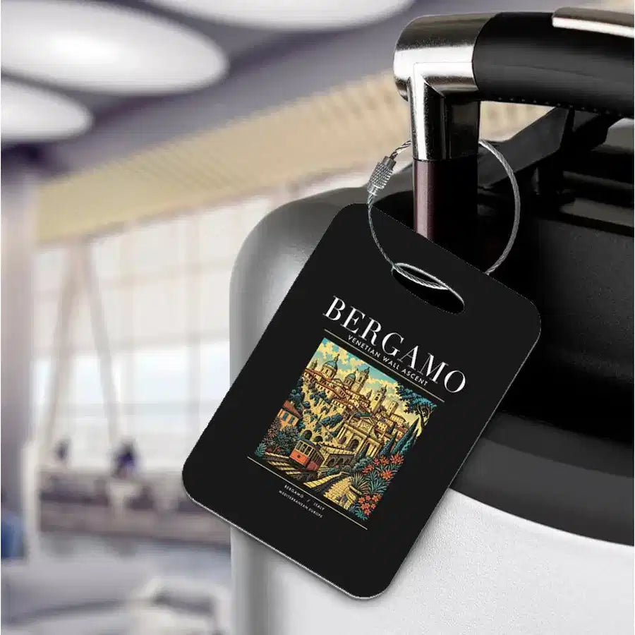 BERGAMO - Poster - Luggage Tag - Black