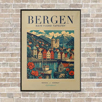 Thumbnail for BERGEN - Poster - Canvas Framed - Beige