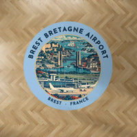 Thumbnail for Brest Bretagne Airport (BES) Carpets - Carpet Round - Badge - Light Blue V2