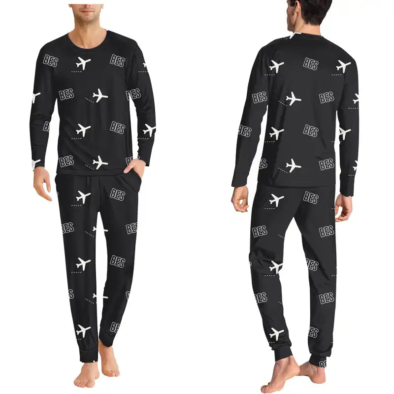 Brest Bretagne Airport (BES) Pajamas - Men Pajamas - Black