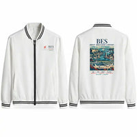 Thumbnail for Brest Bretagne Airport (BES) Stylish Jackets - Baseball Collar - Poster - White