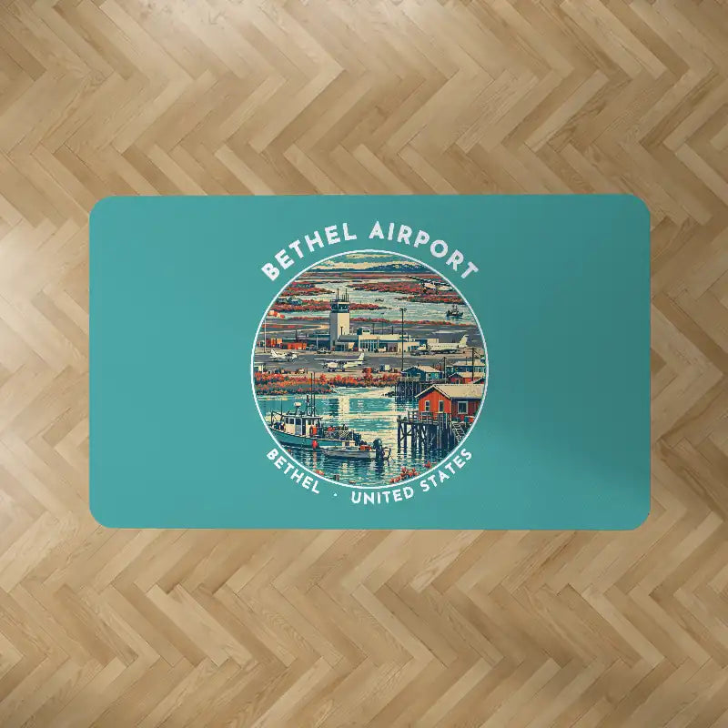 Bethel Airport (BET) Carpets - Carpet Rectangle - Badge - Turquoise V2