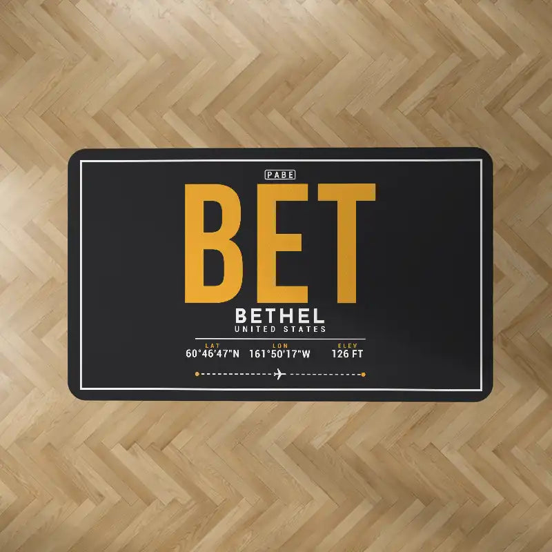 Bethel Airport (BET) Carpets - Carpet Rectangle - ID Tag - Black V2