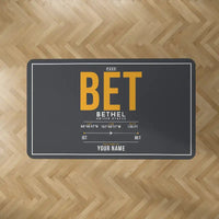 Thumbnail for Bethel Airport (BET) Carpets - Carpet Rectangle - ID Tag + Name - Dark Gray V2