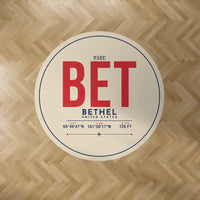 Thumbnail for Bethel Airport (BET) Carpets - Carpet Round - ID Tag - Beige V2