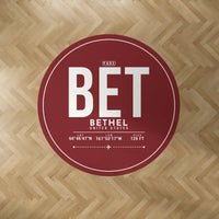 Thumbnail for Bethel Airport (BET) Carpets - Carpet Round - ID Tag - Dark Red V2