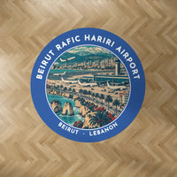 Thumbnail for Beirut Rafic Hariri International Airport (BEY) Carpets - Carpet Round - Badge - Blue V2