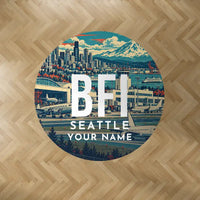 Thumbnail for Seattle Boeing Field International Airport (BFI) Carpets - Carpet Round - Scene + Name V2