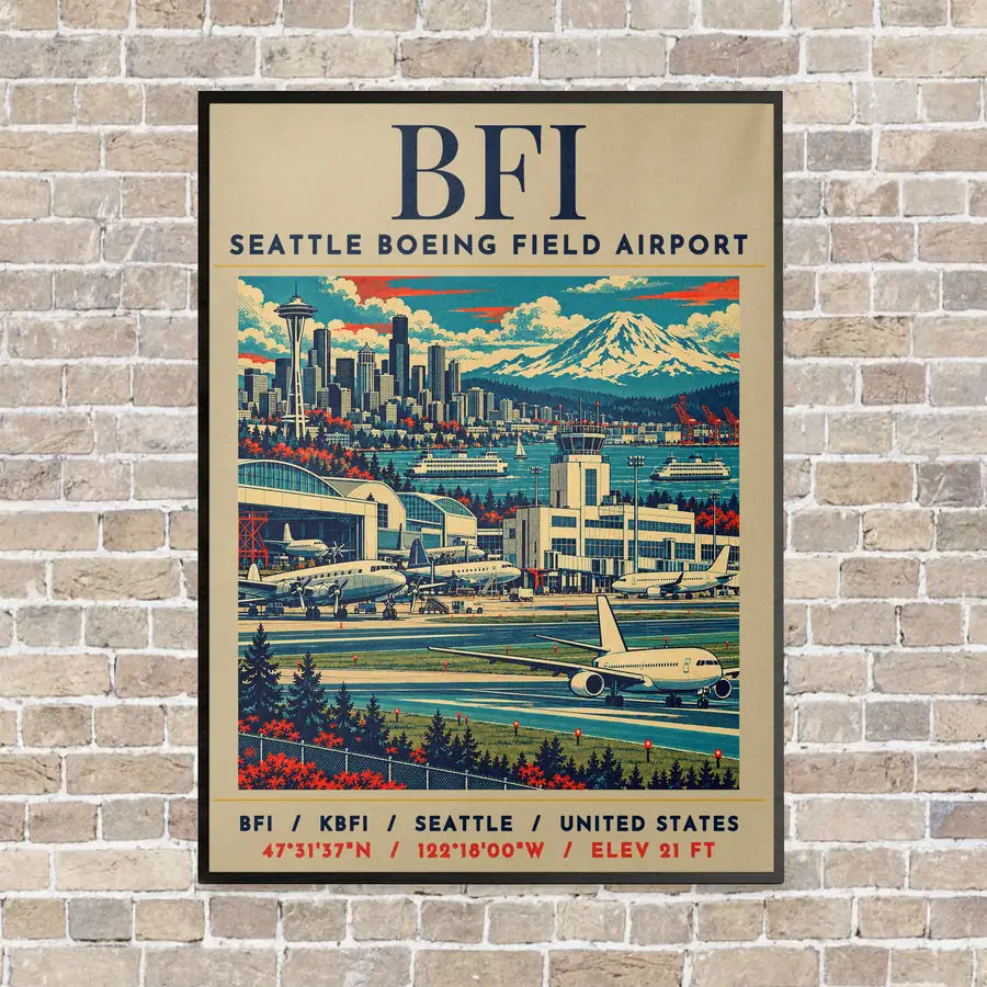 BFI - Poster - Canvas Framed - Beige