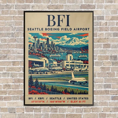 BFI - Poster - Canvas Framed - Beige