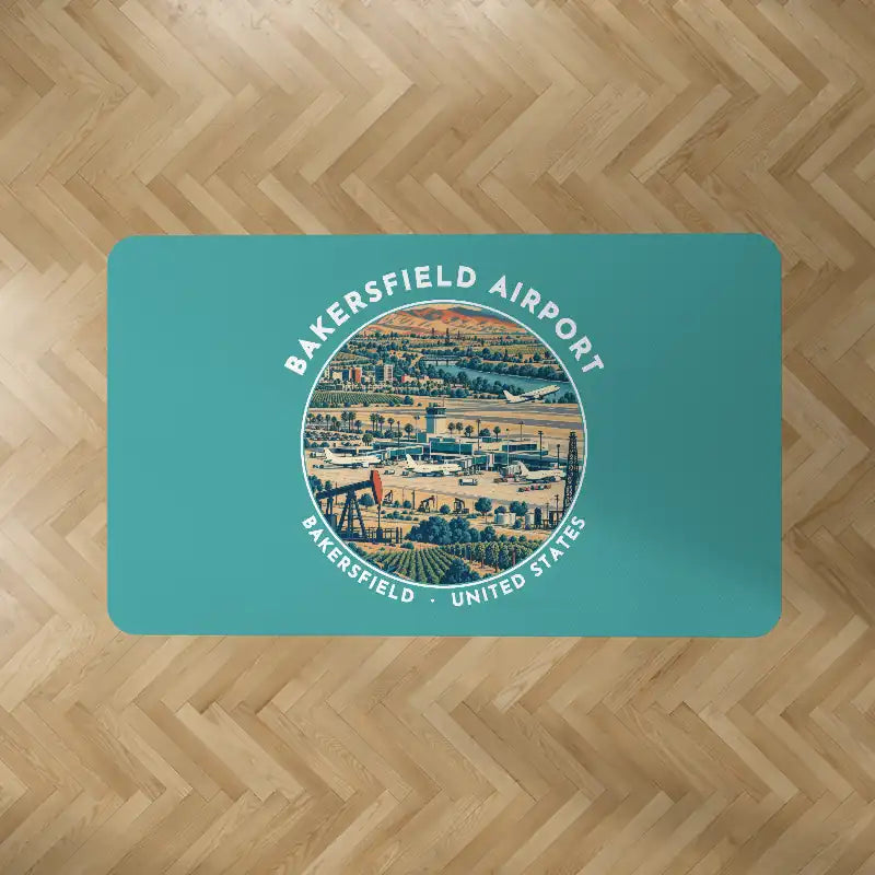 Meadows Field (BFL) Carpets - Carpet Rectangle - Badge - Turquoise V2