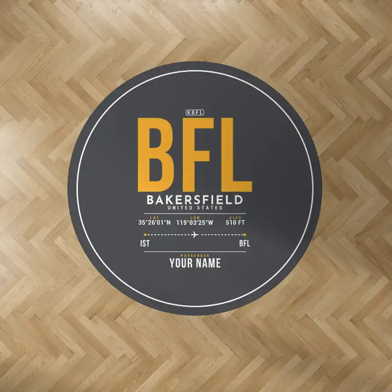 Meadows Field (BFL) Carpets - Carpet Round - ID Tag + Name - Dark Gray V2