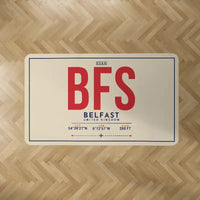 Thumbnail for Belfast International Airport (BFS) Carpets - Carpet Rectangle - ID Tag - Beige V2