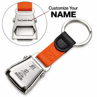 Thumbnail for BFS - Seat Belt Key Chain - Customizable Boarding Pass - Orange