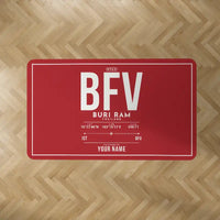 Thumbnail for Buri Ram Airport (BFV) Carpets - Carpet Rectangle - ID Tag + Name - Red V2