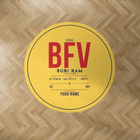 Thumbnail for Buri Ram Airport (BFV) Carpets - Carpet Round - ID Tag + Name - Yellow V2