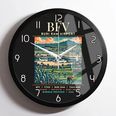 BFV - Poster - Wall Clock Framed - Black