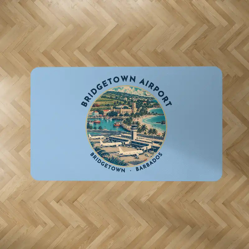 Grantley Adams International Airport (BGI) Carpets - Carpet Rectangle - Badge - Light Blue V2