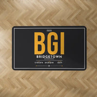 Thumbnail for Grantley Adams International Airport (BGI) Carpets - Carpet Rectangle - ID Tag - Black V2