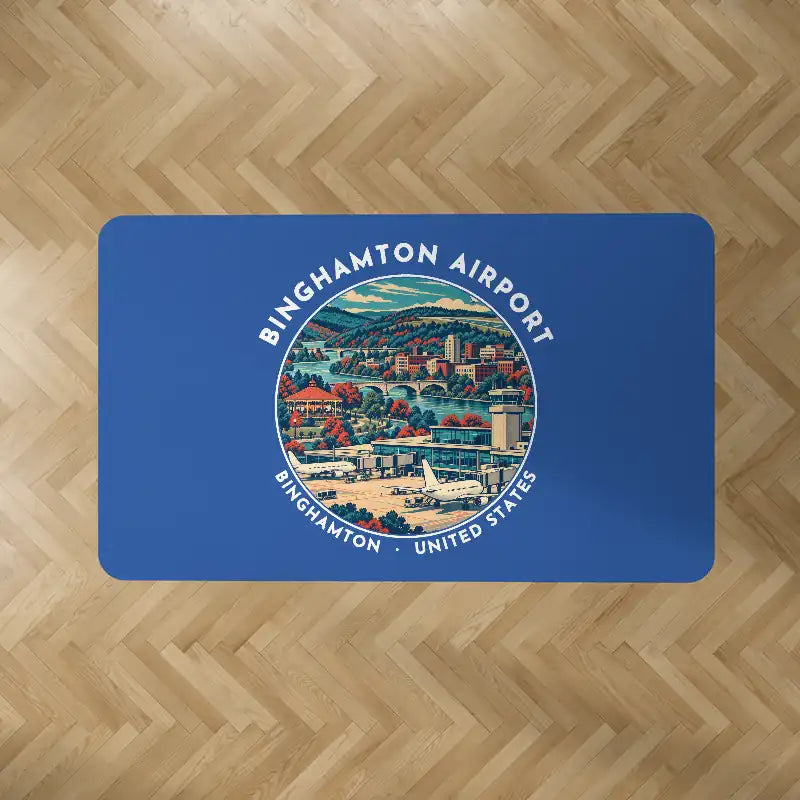 Greater Binghamton Airport (BGM) Carpets - Carpet Rectangle - Badge - Blue V2