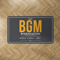 Thumbnail for Greater Binghamton Airport (BGM) Carpets - Carpet Rectangle - ID Tag - Dark Gray V2