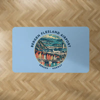 Thumbnail for Bergen Airport Flesland (BGO) Carpets - Carpet Rectangle - Badge - Light Blue V2