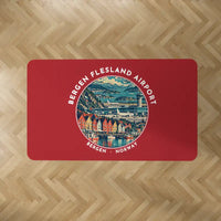 Thumbnail for Bergen Airport Flesland (BGO) Carpets - Carpet Rectangle - Badge - Red V2