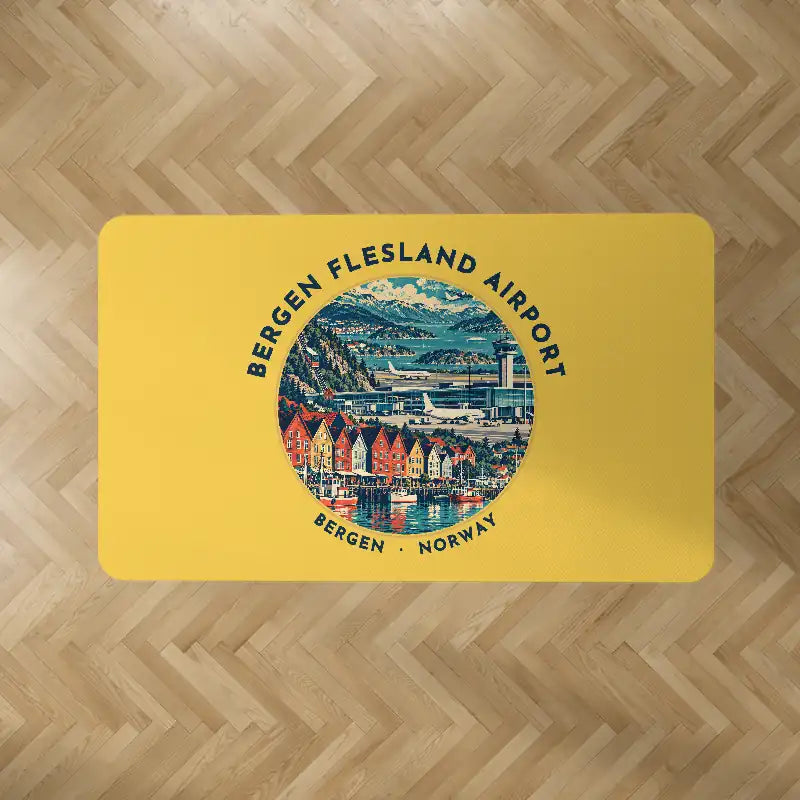 Bergen Airport Flesland (BGO) Carpets - Carpet Rectangle - Badge - Yellow