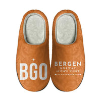 Thumbnail for Bergen Airport Flesland (BGO) Slippers & Flip Flops - Slippers - Cotton - Code - Different - Orange