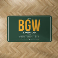 Thumbnail for Baghdad International Airport (BGW) Carpets - Carpet Rectangle - ID Tag - Dark Green V2