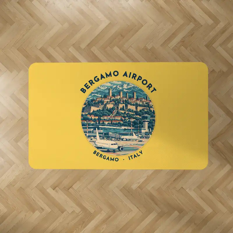 Milan Bergamo Airport (BGY) Carpets - Carpet Rectangle - Badge - Yellow V2