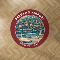 Thumbnail for Milan Bergamo Airport (BGY) Carpets - Carpet Round - Badge - Dark Red V2
