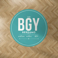 Thumbnail for Milan Bergamo Airport (BGY) Carpets - Carpet Round - ID Tag - Turquoise V2