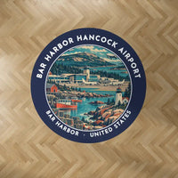 Thumbnail for Bar Harbor Hancock County Airport (BHB) Carpets - Carpet Round - Badge - Dark Blue V2