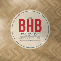 Thumbnail for Bar Harbor Hancock County Airport (BHB) Carpets - Carpet Round - ID Tag - Beige V2