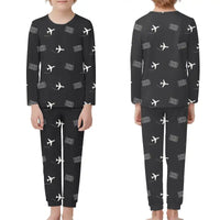 Thumbnail for Bar Harbor Hancock County Airport (BHB) Pajamas - Children Pajamas - Black