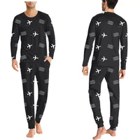 Thumbnail for Bar Harbor Hancock County Airport (BHB) Pajamas - Men Pajamas - Black