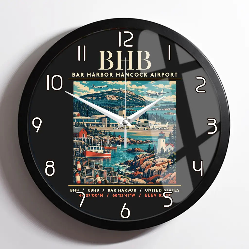BHB - Poster - Wall Clock Framed - Black
