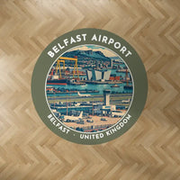 Thumbnail for George Best Belfast City Airport (BHD) Carpets - Carpet Round - Badge - Green Army V2