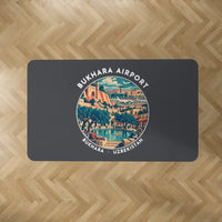 Thumbnail for Bukhara International Airport (BHK) Carpets - Carpet Rectangle - Badge - Dark Gray V2