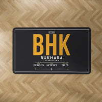 Thumbnail for Bukhara International Airport (BHK) Carpets - Carpet Rectangle - ID Tag - Black V2