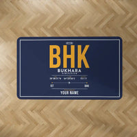 Thumbnail for Bukhara International Airport (BHK) Carpets - Carpet Rectangle - ID Tag + Name - Dark Blue V2