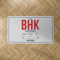 Thumbnail for Bukhara International Airport (BHK) Carpets - Carpet Rectangle - ID Tag + Name - Light Gray V2