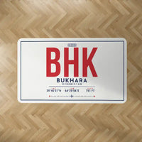 Thumbnail for Bukhara International Airport (BHK) Carpets - Carpet Rectangle - ID Tag - White V2