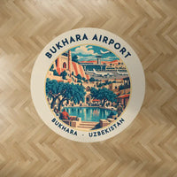 Thumbnail for Bukhara International Airport (BHK) Carpets - Carpet Round - Badge - Beige V2