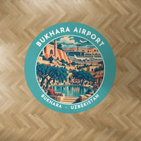 Thumbnail for Bukhara International Airport (BHK) Carpets - Carpet Round - Badge - Turquoise V2