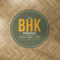 Thumbnail for Bukhara International Airport (BHK) Carpets - Carpet Round - ID Tag - Green Army V2