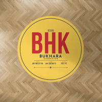 Thumbnail for Bukhara International Airport (BHK) Carpets - Carpet Round - ID Tag - Yellow V2