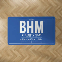 Thumbnail for Birmingham-Shuttlesworth International Airport (BHM) Carpets - Carpet Rectangle - ID Tag - Blue V2
