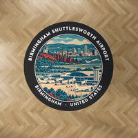 Thumbnail for Birmingham-Shuttlesworth International Airport (BHM) Carpets - Carpet Round - Badge - Black V2